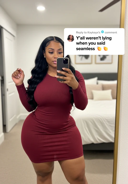 Customer wearing waist wrap